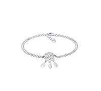 Elli Women's 925 Sterling Silver Boho Dream Catcher Feather Gypsy Hippie Festival Bracelet