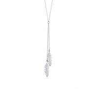 Elli Women's 925 Sterling Silver Boho Feather Pendants Y-Chain - 60cm length