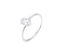 Elli Women's 925 Sterling Silver Classic Zirconia Basic Filigree Glamour Minimal Trend Ring, Size Q
