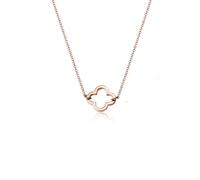 Elli Women's 925 Sterling Silver Gold Plated Cloverleaf Lucky Charm Pendant Necklace