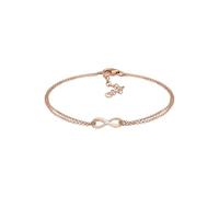 Elli Women's 925 Sterling Silver Gold Plated Genuine Jewellery Wristwear Link and Chain Infinity Friendship Love Bracelets of Length 18 cm