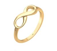 Elli Women's 925 Sterling Silver Gold Plated Infinity Symbol Ring, Size P