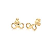 Elli Women's 925 Sterling Silver Gold Plated Xilion Cut Proof of Love Earrings
