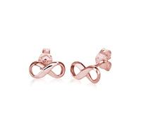 Elli Women's 925 Sterling Silver Gold Plated Xilion Cut Stud Earrings