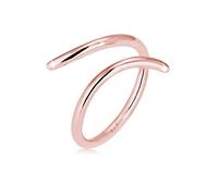Elli Women's 925 Sterling Silver Rose Gold Plated Wrapped Statement Geo Blogger Ring, Size N