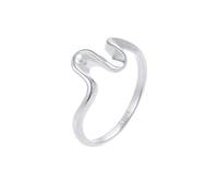 Elli Women's 925 Sterling Silver Sea Wave Geo Maritime Ring, Size 58