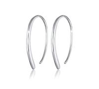 Elli Earrings Ladies Creoles Pull-Through Geo Basic in 925 Sterling Silver