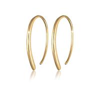 Elli Earrings Ladies Creoles Pull-Through Geo Basic in 925 Sterling Silver