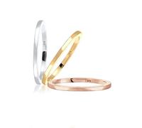 Elli Women's 925 Sterling Silver Tricolour Stacking Ring of Size 52 mm