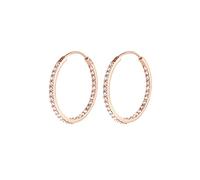 Elli Women's 925 Sterling Silver Xilion Cut Crystal Hoop Earrings