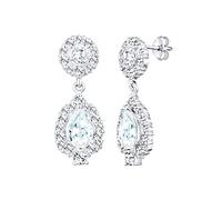 Elli Women's 925 Sterling Silver Xilion Cut cubic zirconia Earrings