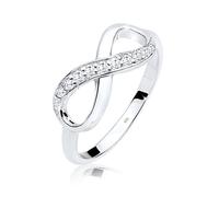 Elli Women's 925 Sterling Silver Xilion Cut Cubic Zirconia Infinity Themed Ring, Size P