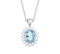 Elli Women's 925 Sterling Silver Xilion Cut Garnet Necklace