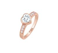 Elli Ring Ladies Heart Symbol Engagement with Zirconia Crystals in 925 Sterling Silver