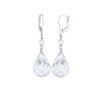 Elli Women's 925 Sterling Silver Xilion Cut White Crystal Teardrop Shape Earrings