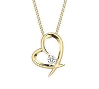 Elli Women's 925 Sterling Silver Xilion Cut Zirconia Pendant on Necklace