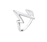 Elli Women's 925 Sterling Silver Zig Zag Ring, Size M