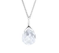 Elli Women's 925 Sterling Xilion Cut Crystal Necklace with Pendant Of Length 60 cm
