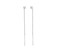 Elli Earrings Ladies Ear Hanger Ball Minimal Pull Through in 925 Sterling Silver