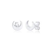 Elli Earrings Ladies Stud Earrings Crescent Moon Luna Basic Matt in 925 Sterling Silver