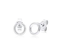 Elli Earrings Ladies Stud Earrings Circle Geo Minimal Basic in 925 Sterling Silver