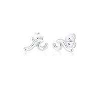 Elli Women's Earrings Wave Trend in 925 Sterling Silver, one size, Metal, None