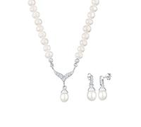 Elli Women's Jewellery Set Pearl with Crystal