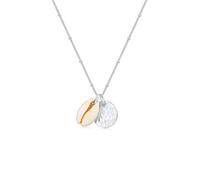 Elli Women's Necklace with Ball Platelets Kauri Shell Pendant Trend in 925 Sterling Silver, 600, Shell, None