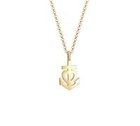 Elli Women's Necklace with Pendant Heart Anchor Cross in 925 Sterling Silver