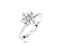 Elli Women's Ring Xilion Cut Solitaire with Swarovski Crystals