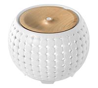 Ellia Gather - Ultrasonic Aroma Diffuser, Ambient Mood Lighting, Soothing Sounds, Remote Control, Helps to Alleviate Dry Air, Create Calming Environment - Cream