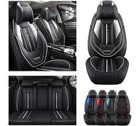 ELLIAT Universal Leather Car Seat Covers for Bmw X5 E53 E70 F15 G05 X6 E71 E72 F16 G06 X7 G07,5-seater Accessories Black and white