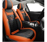 ELLIAT Universal Leather Car Seat Covers for Honda Jazz，5-seater Accessories Black and orange