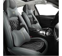 ELLIAT Universal Leather Car Seat Covers for Jeep Renegade 2014 2015 2016 2017 2018,5-seater Accessories Black and gray