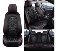 ELLIAT Universal Leather Car Seat Covers for Kia Soul Sportage Stinger Stonic Venga Xceed,5-seater Accessories Black, Red Line