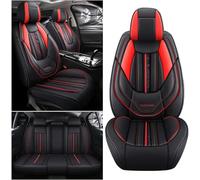 ELLIAT Universal Leather Car Seat Covers for Mazda Cx-5 Grand Touring Mx-5 Mx5 Miata 1995-2019,5-seater Accessories Black and red