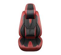 ELLIAT Universal Leather Car Seat Covers for Nissan Micra K14 2017-2022,5-seater Accessories Black and red