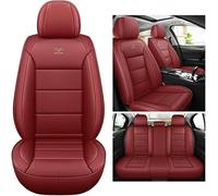 ELLIAT Universal Leather Car Seat Covers for Nissan Qashqai J12 2021 2022 2023,5-seater Accessories Martha red