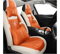 ELLIAT Universal Leather Car Seat Covers for Vw Golf Id.3 Id.4 Id.5 Id.7 Polo Arteon Passat,5-seater Accessories Orange