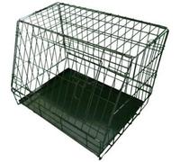 Ellie-Bo Black Standard Slanted Small 24-inch Folding Dog Cage/Crate w