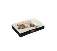 Ellie-Bo Large Dog Bed for 36-inch Dog Cage/Crate - Black Faux Suede/Sheepskin