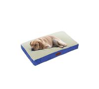 Ellie-Bo Large Dog Bed for 36-inch Dog Cage/Crate - Blue Faux Suede/Sheepskin