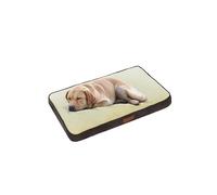 Ellie-Bo Large Dog Bed for 36-inch Dog Cage/Crate - Brown Corduroy/Beige FauxFur