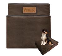 Ellie-Bo Large Memory Foam Dog Bed Cover for 36-inch Dog Cage/Crate - Brown Waterproof