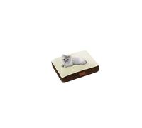 Ellie-Bo Medium Dog Bed for 30-inch Dog Cage/Crate - Brown Faux Suede/Sheepskin