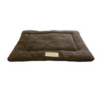 Ellie-Bo Small Brown Sherpa Fleece Mat for 24-inch Dog Cage