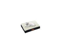 Ellie-Bo Small Dog Bed for 24-inch Dog Cage/Crate - Black Faux Suede/Sheepskin