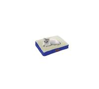 Ellie-Bo Small Dog Bed for 24-inch Dog Cage/Crate - Blue Faux Suede/Sheepskin