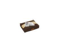 Ellie-Bo Small Dog Bed for 24-inch Dog Cage/Crate - Striped Brown/Beige
