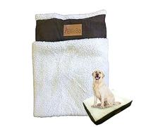 Ellie-Bo XL Dog Bed Cover for 42-inch Dog Cage/Crate - Brown Faux Suede/Sheepskin